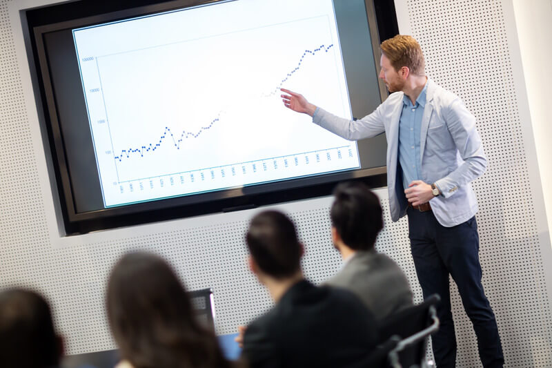 Data analysis and statistics at board meeting